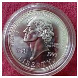 1993 Commemorative Jefferson Silver Dollar