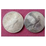 1922 & 1923-S Peace Dollars