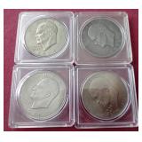 (4) Eisenhower Dollars - Different Dates