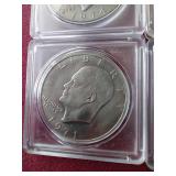 (4) Eisenhower Dollars - Different Dates