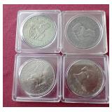 (4) Eisenhower Dollars - Different Dates