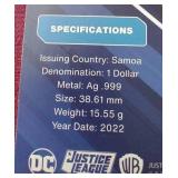 2022 Samoa 1/2 oz Silver Justice League Cyborg Coin