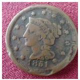 1851 Braided Hair Large Cent