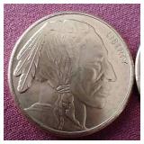 (2) 1 oz Copper Buffalo Rounds