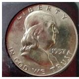 Nice Uncirculated 1957-D Franklin Half Dollar