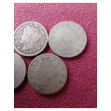 (5) Liberty "V" Nickels