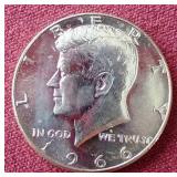 Uncirculated 1966 40% Silver Kennedy Half Dollar