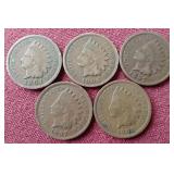 (5) Indian Pennies