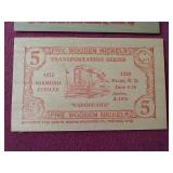 (2) Neat 1950 "Fargorama" Wooden Nickels