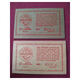 (2) Neat 1950 "Fargorama" Wooden Nickels