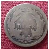 1869-S Liberty Seated Dime - Rare Date!