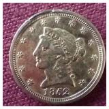 1852 Liberty Head $2.5 Gold Coin