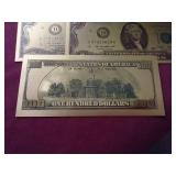 (5) Gold Foil Replica Novelty Notes