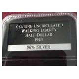 Beautiful 1943 Walking Liberty Half Dollar