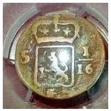 1821 Netherlands East Indies Duit - PCGS Genuine