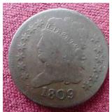 1809 Classic Head Half Cent Coin - Wow!