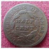 1809 Classic Head Half Cent Coin - Wow!