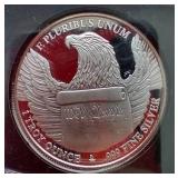 Beautiful Declaration of Independence 1 oz Silver Round