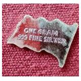 1 Gram Silver American Flag