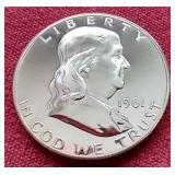 Gorgeous 1961 Proof Franklin Half Dollar