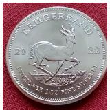 2022 South African 1 oz Silver Krugerrand