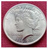 Beautiful 1924 Peace Dollar