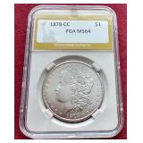 Gorgeous 1878-CC Morgan Dollar - PGA MS64