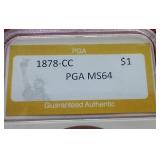 Gorgeous 1878-CC Morgan Dollar - PGA MS64