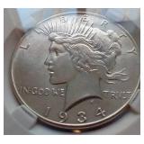 Gorgeous 1934 Peace Dollar - PGA MS61