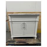 Aberdeen 36 in. W x 22 in. D x 34.5 in. H Bath Vanity in White with White Carrara Marble Top MSRP $1199
