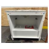 Aberdeen 36 in. W x 22 in. D x 34.5 in. H Bath Vanity in White with White Carrara Marble Top MSRP $1199