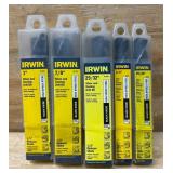 Irwin Silver and Deming Drill Bit lot of 5