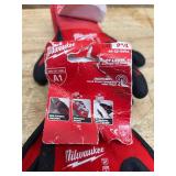 Milwaukee Cut Level 1 Nitrile Dipped Cut Resistant Gloves Red L (lot of 2)