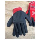 Milwaukee Cut Level 1 Nitrile Dipped Cut Resistant Gloves Red L (lot of 2)
