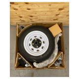 WHEEL KIT for Ultra-Tow 4ft. x 8ft. Steel Folding Utility Trailer Kit- (wheel kit only)