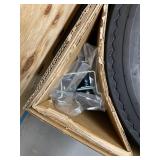 WHEEL KIT for Ultra-Tow 4ft. x 8ft. Steel Folding Utility Trailer Kit- (wheel kit only)