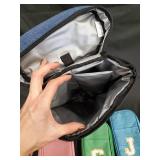 Zipper Pouch Set - Glitter Pink & Green with C & Blue with J & Pink Solid