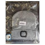 Unisex Grey Knit Beanie - Chargeable Feature