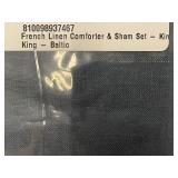 French Linen Comforter & Sham Set - Bokser Home - King Baltic