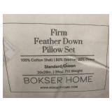 Firm Feather Down Pillow Set - Bokser Home