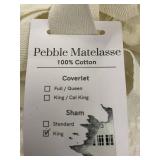 Pebble Matelasse Pillow Cases (Set of 4) - 100% Cotton, King Size