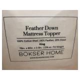 Feather Down Mattress Topper - Bokser Home King