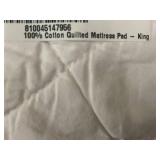 Mattress Pad - 100% Cotton Quilted King