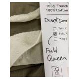 Duvet Cover - Linen Front & Cotton Sateen Back - Full/Queen