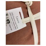 Linen Sheet and Sham Set - Twin, 100% French Linen Front & 100% Cotton Sateen Back