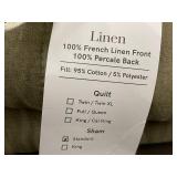Sham Set & Linen Bed Skirt - 100% French Linen Front