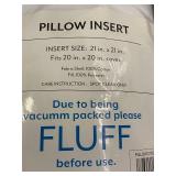Pillow Insert - Enjoy Home, 21x21 in, Cotton Shell, Polyester Fill