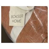 Bokser Home Sham Set French Linen Box-Quilted, King, Canyon Heather