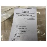 4 Linen Shams - Bokser Home - French Linen Front & Percale Back, Standard