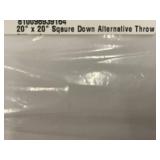 2 Pillows 20x20 Square Down Alternative Throw - BOKSER HOME